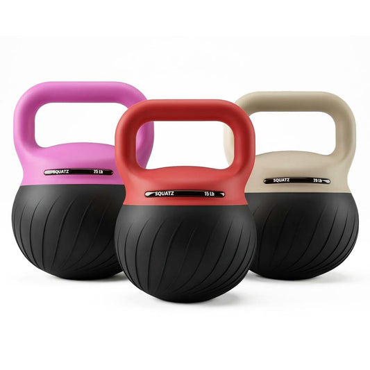 Soft Drop Kettlebell Set 3 Piece - Pink Beige Purple, 27.2kg