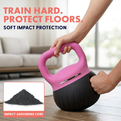 Set di kettlebell Soft Drop da 3 pezzi - Rosa Beige Viola, 27.2kg
